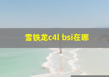 雪铁龙c4l bsi在哪